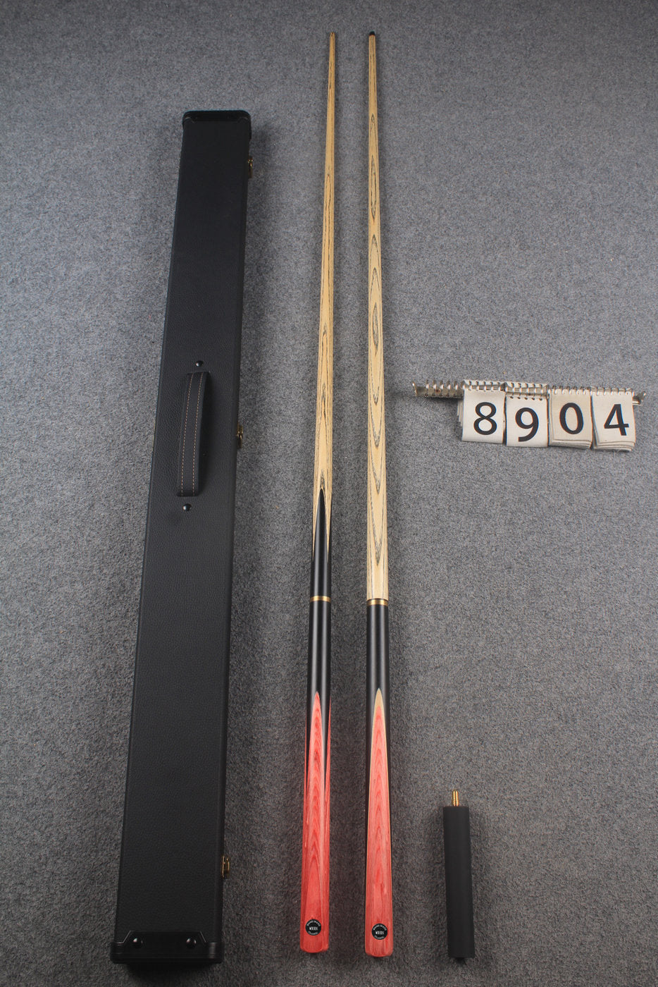 3/4 ASH english pool cue + break cue + case # 8904