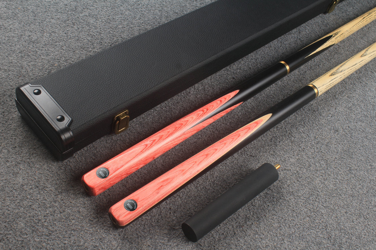 3/4 ASH english pool cue + break cue + case # 8904