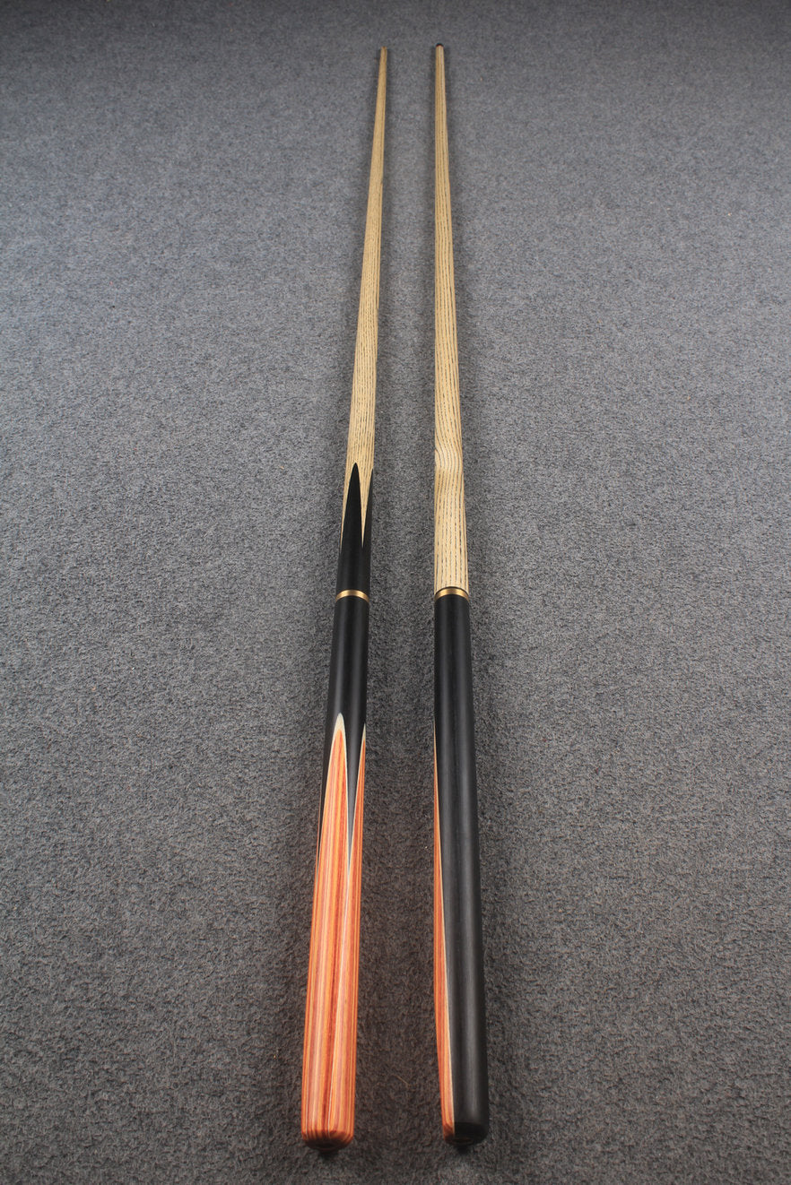 3/4 ASH english pool cue + break cue + case # 8907 WOODS CUES