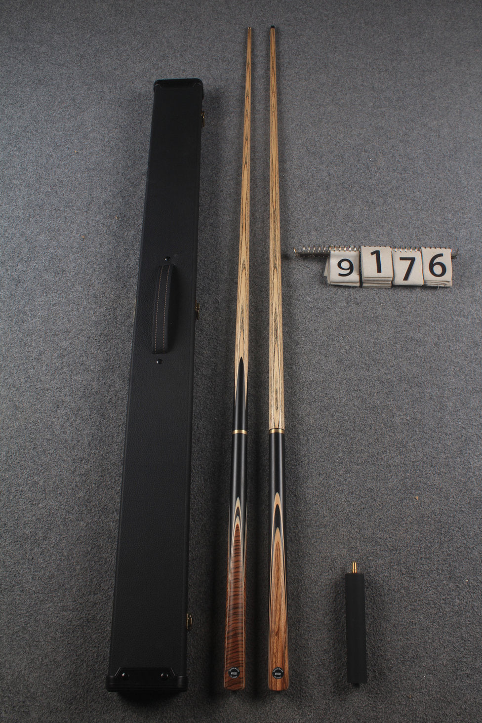 3/4 ASH english pool cue + break cue + case # 9176