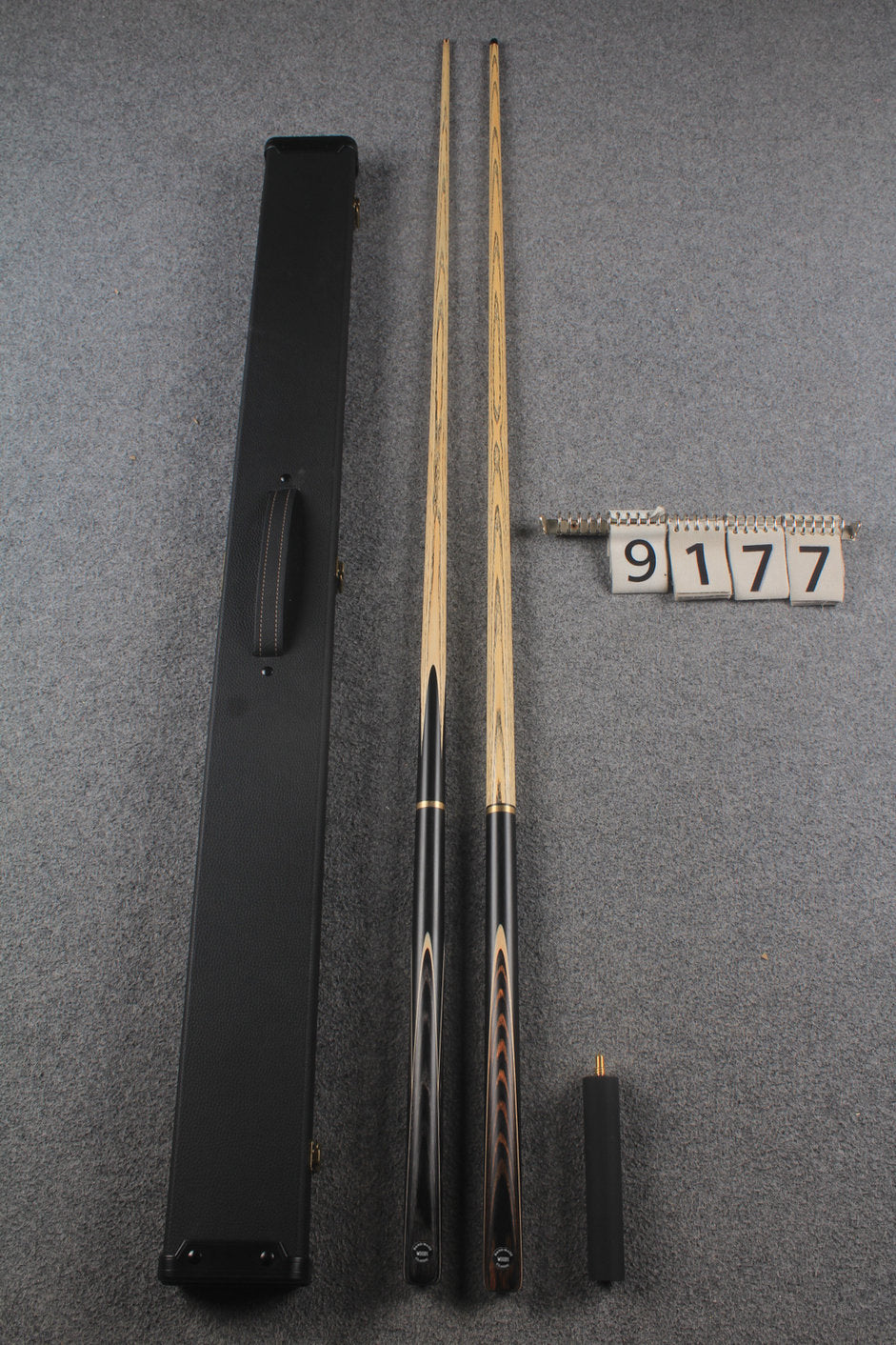 3/4 ASH english pool cue + break cue + case # 9177