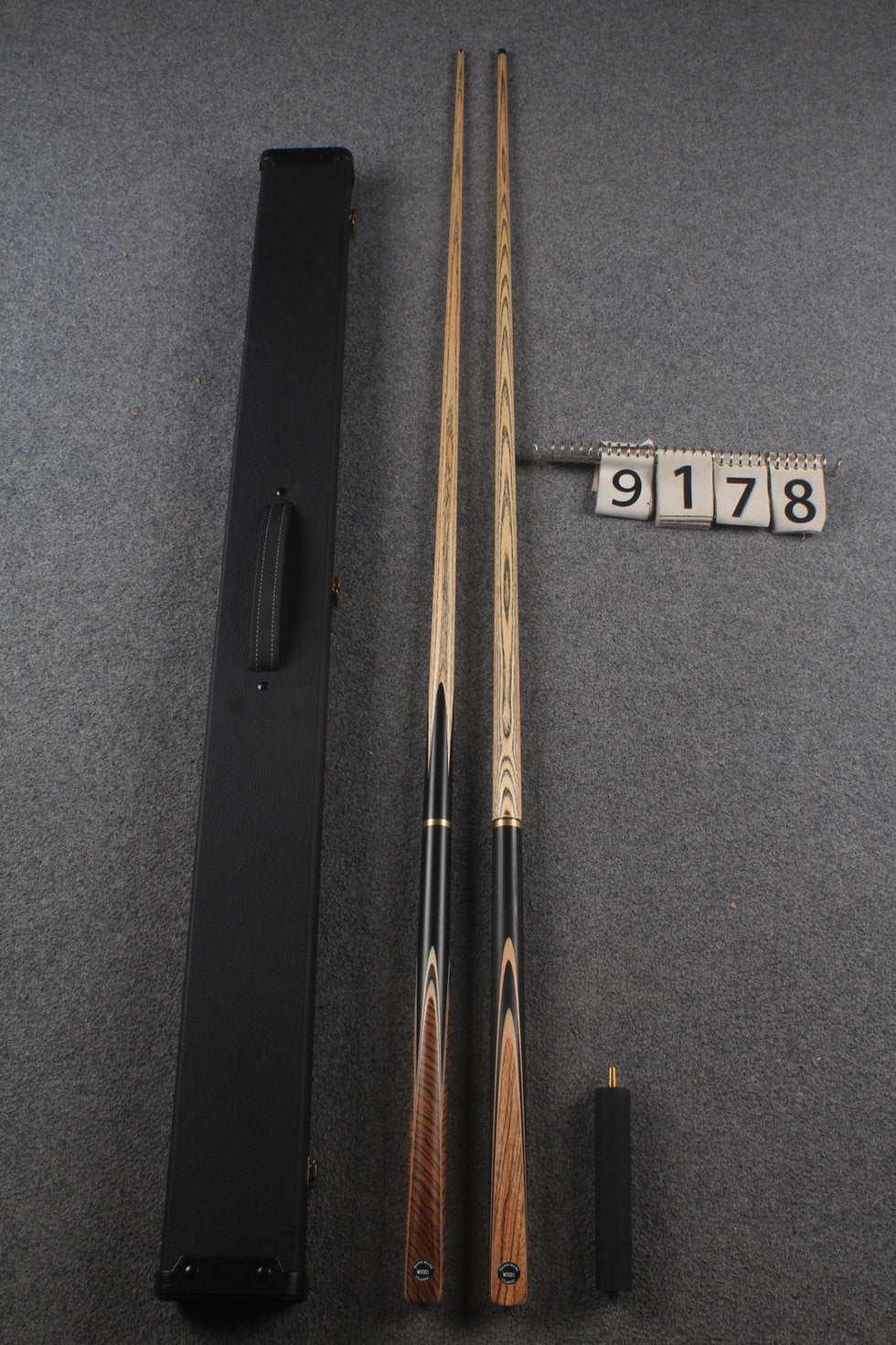 3/4 ASH english pool cue + break cue + case # 9178