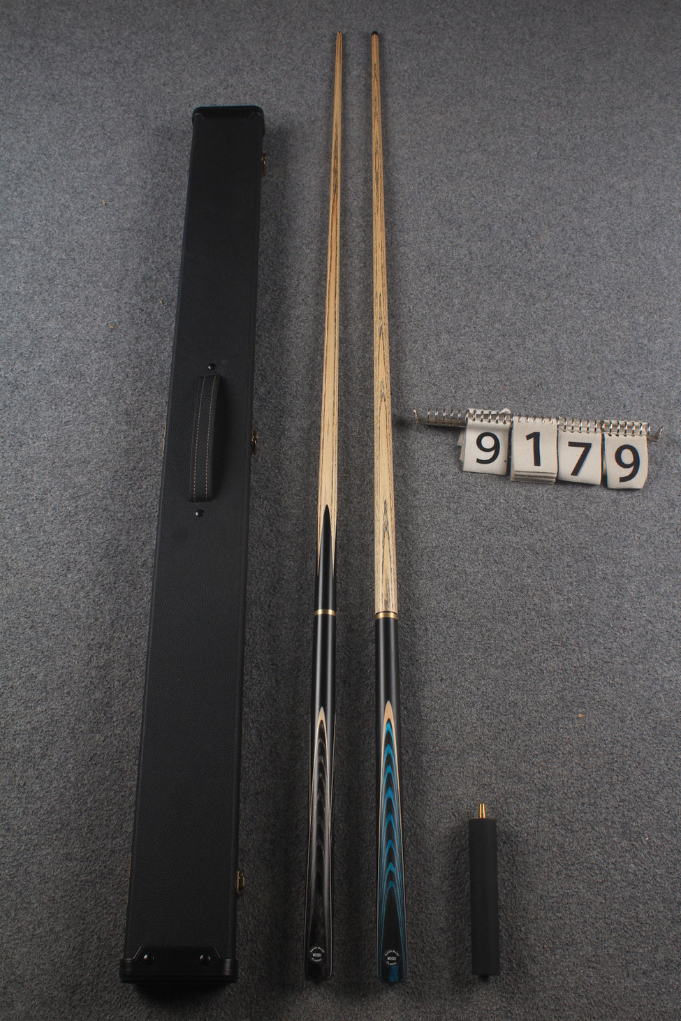 3/4 ASH english pool cue + break cue + case # 9179