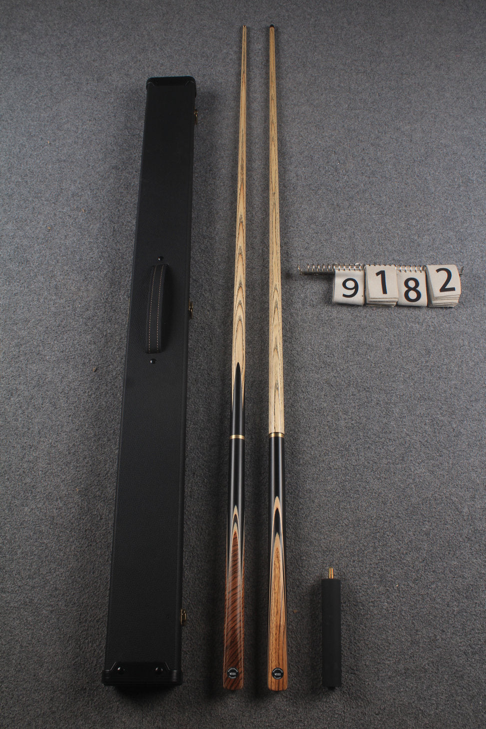 3/4 ASH english pool cue + break cue + case # 9182