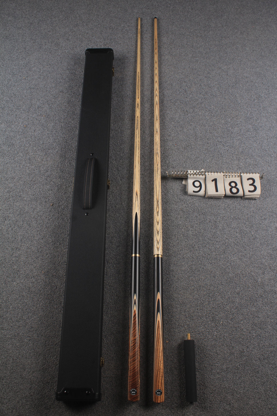 3/4 ASH english pool cue + break cue + case # 9183
