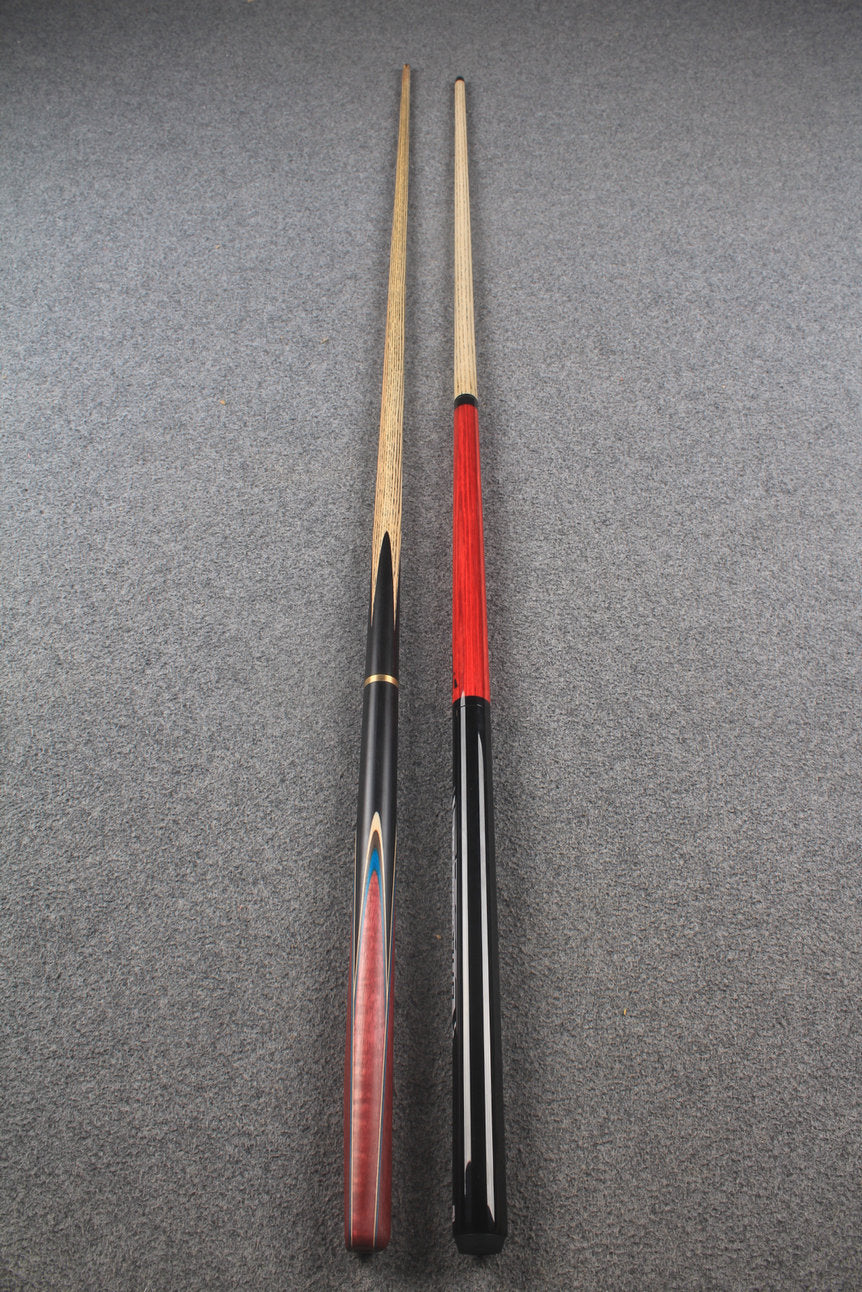 3/4 ASH chinese 8 ball pool cue + 1/2 break cue + case # 9226 WOODS CUES