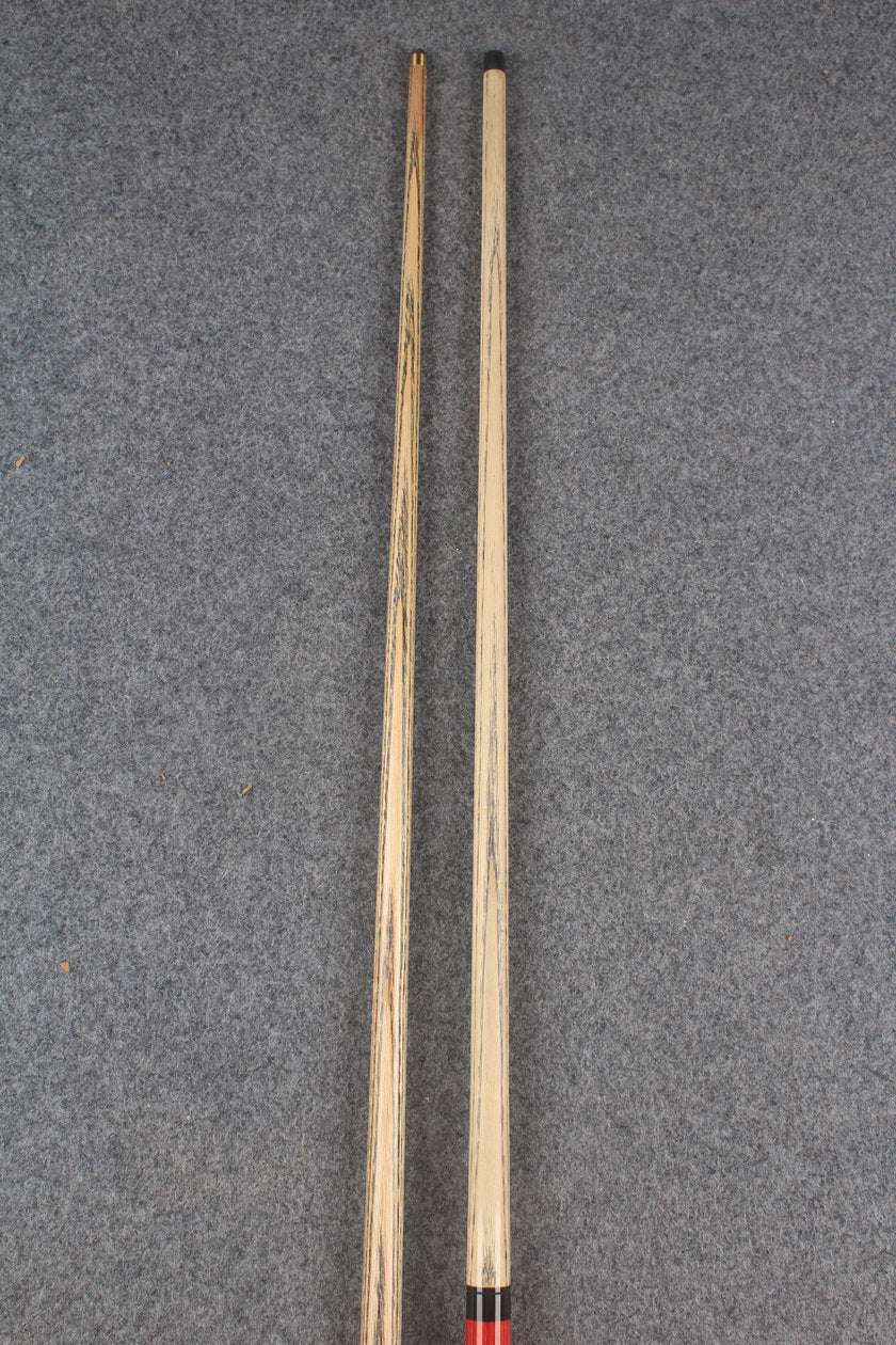 3/4 ASH chinese 8 ball pool cue + 1/2 break cue + case # 9226 WOODS CUES
