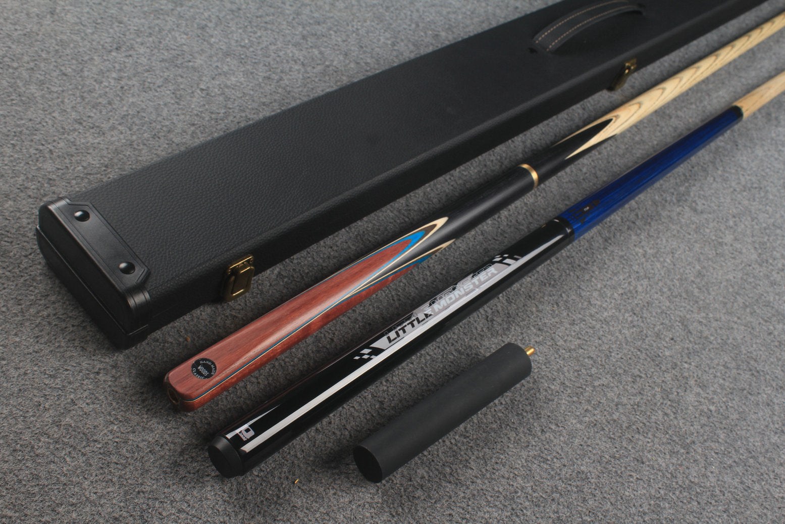 3/4 ASH chinese 8 ball pool cue + 1/2 break cue + case # 9227