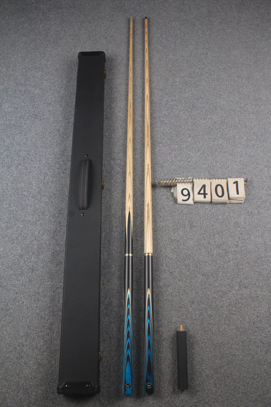 3/4 ASH english pool cue + break cue + case # 9401