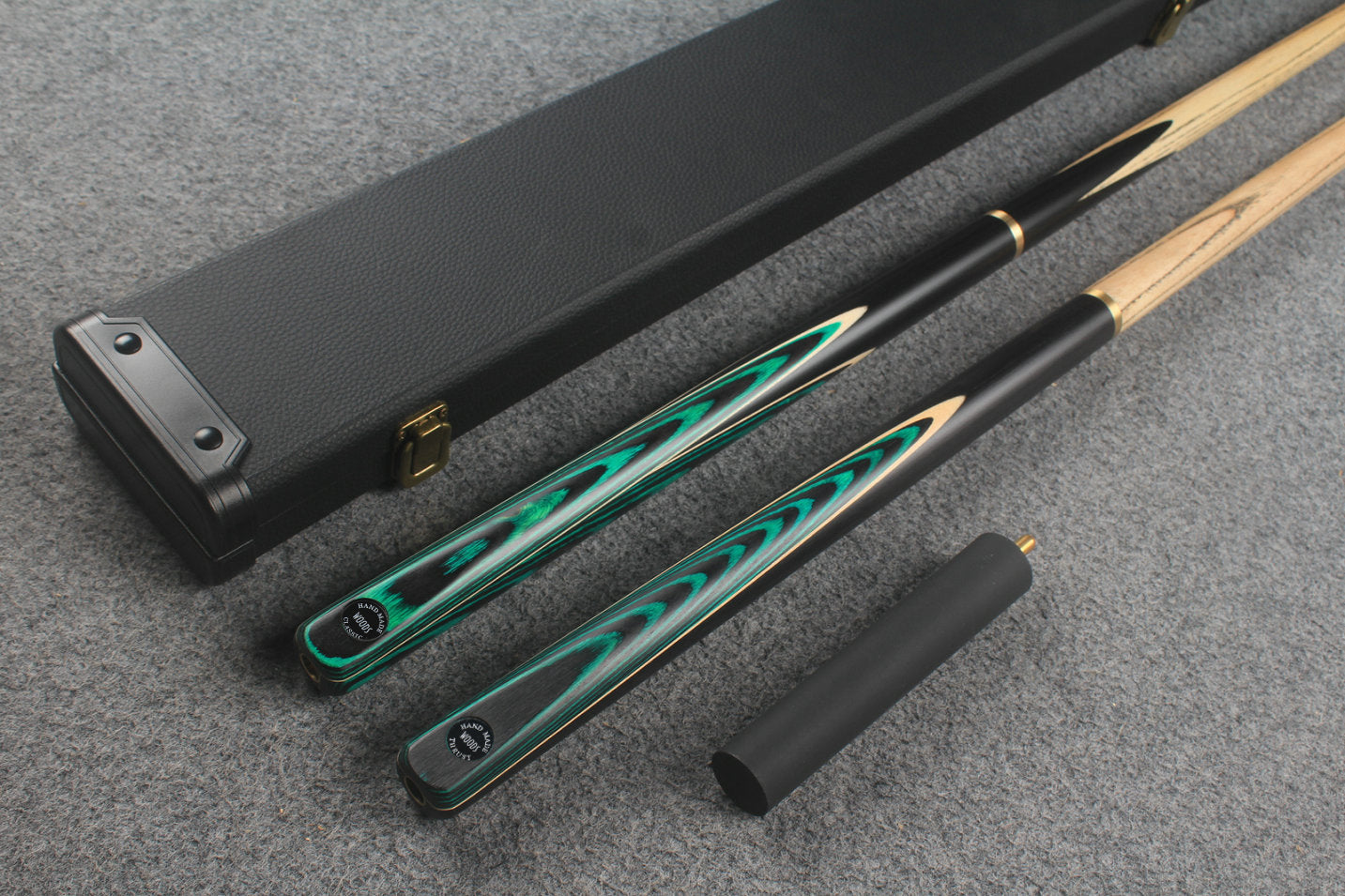 3/4 ASH english pool cue + break cue + case # 9403