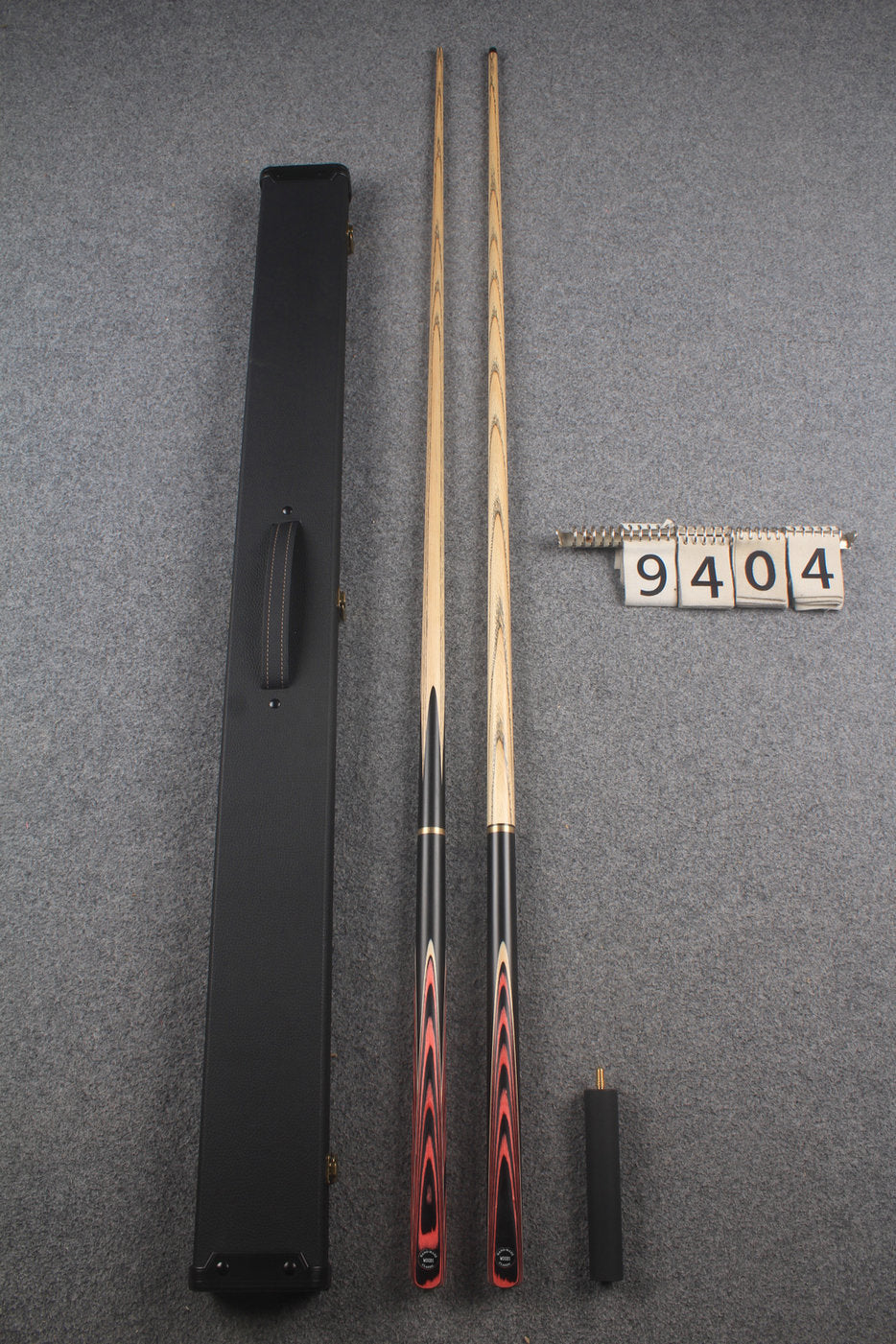 3/4 ASH english pool cue + break cue + case # 9404