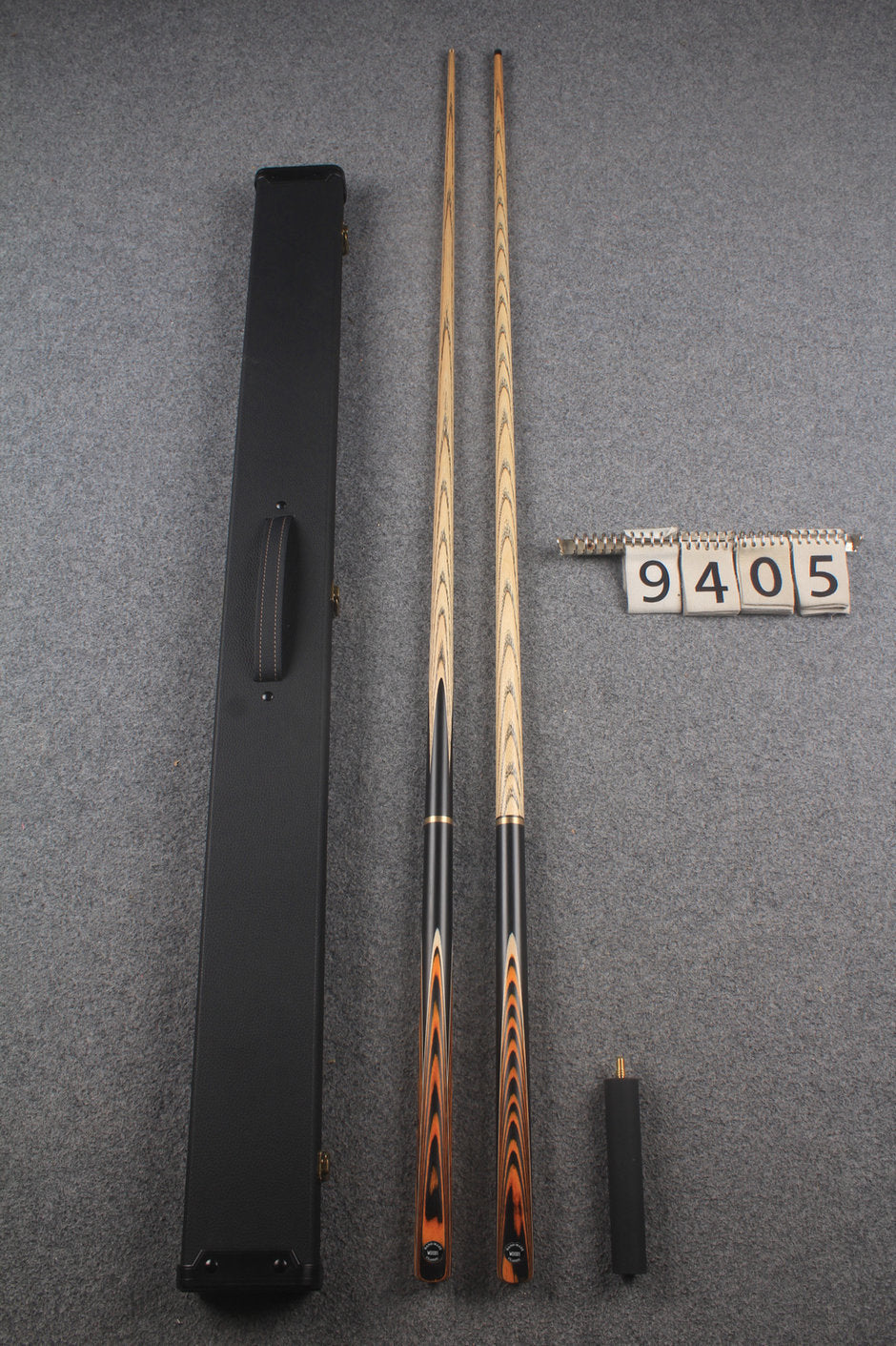 3/4 ASH english pool cue + break cue + case # 9405