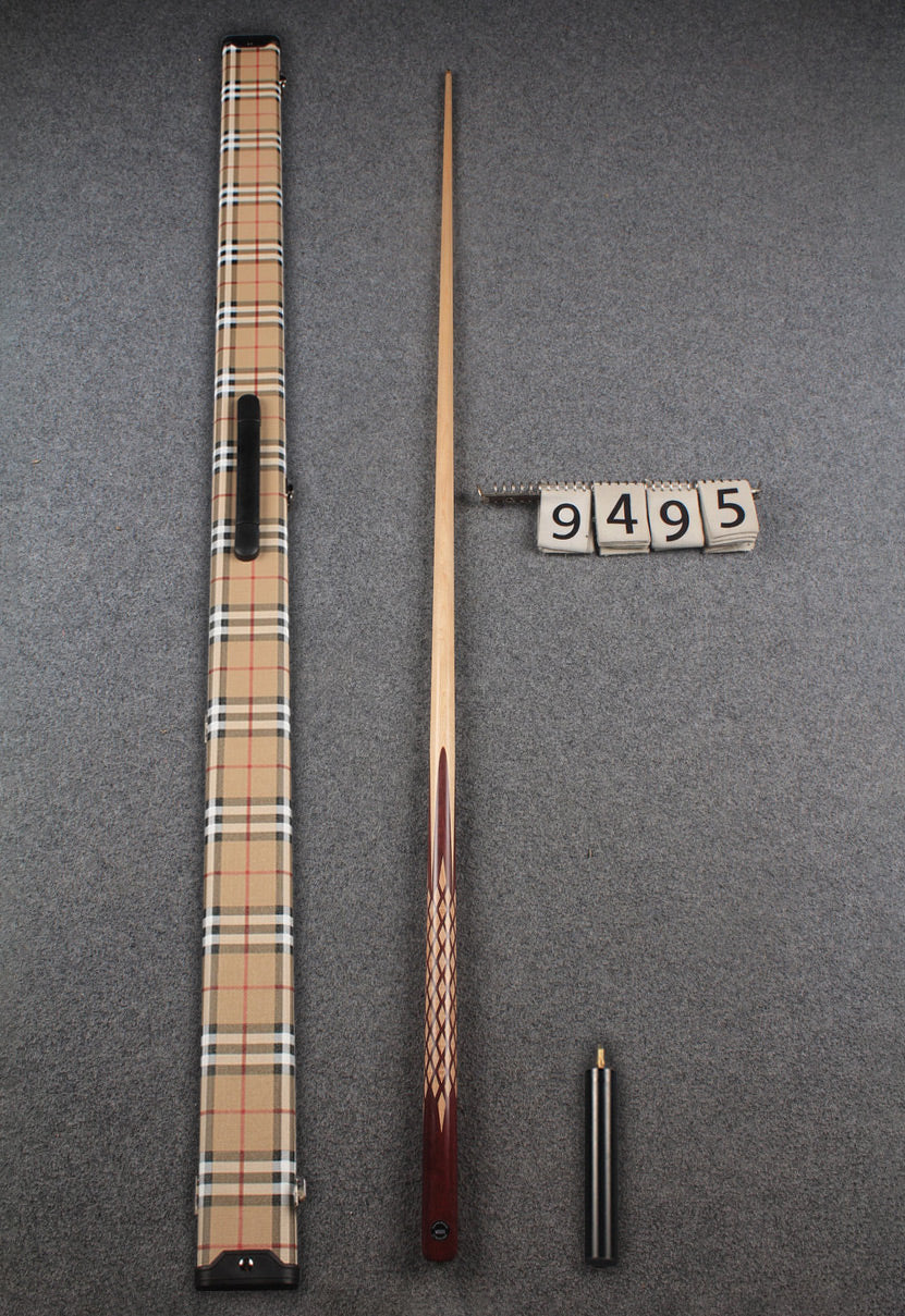 1 piece maple inlay english pool cue # 9495