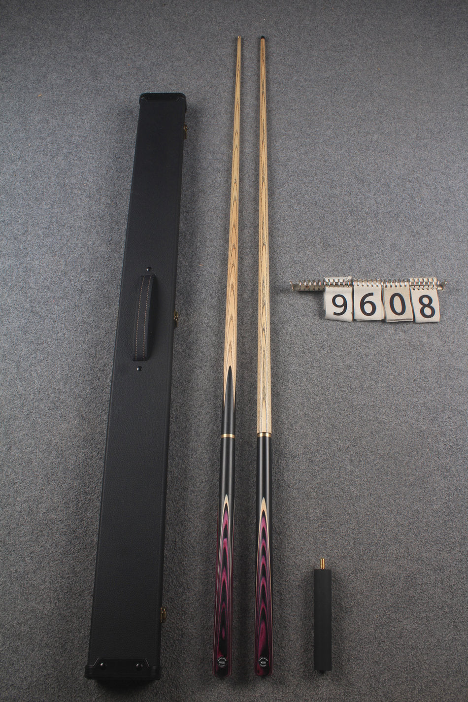 3/4 ASH english pool cue + break cue + case # 9608