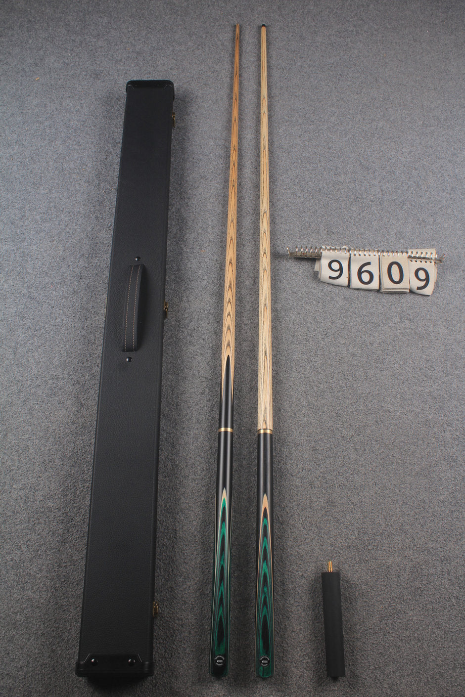 3/4 ASH english pool cue + break cue + case # 9609