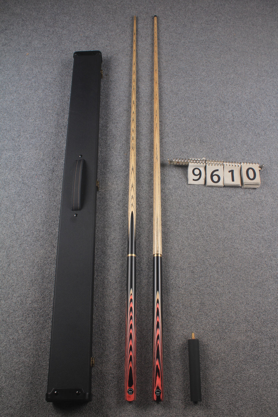 3/4 ASH english pool cue + break cue + case # 9610