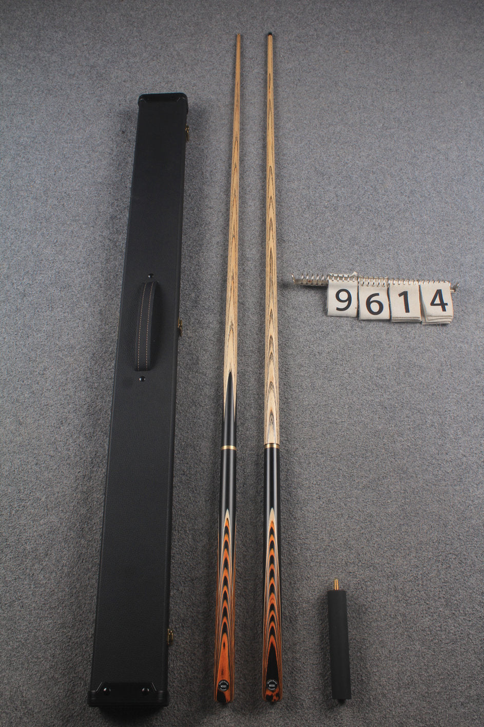 3/4 ASH english pool cue + break cue + case # 9614
