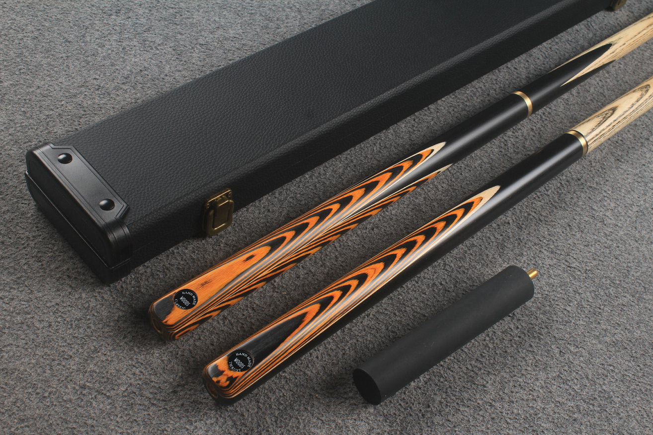 3/4 ASH english pool cue + break cue + case # 9614