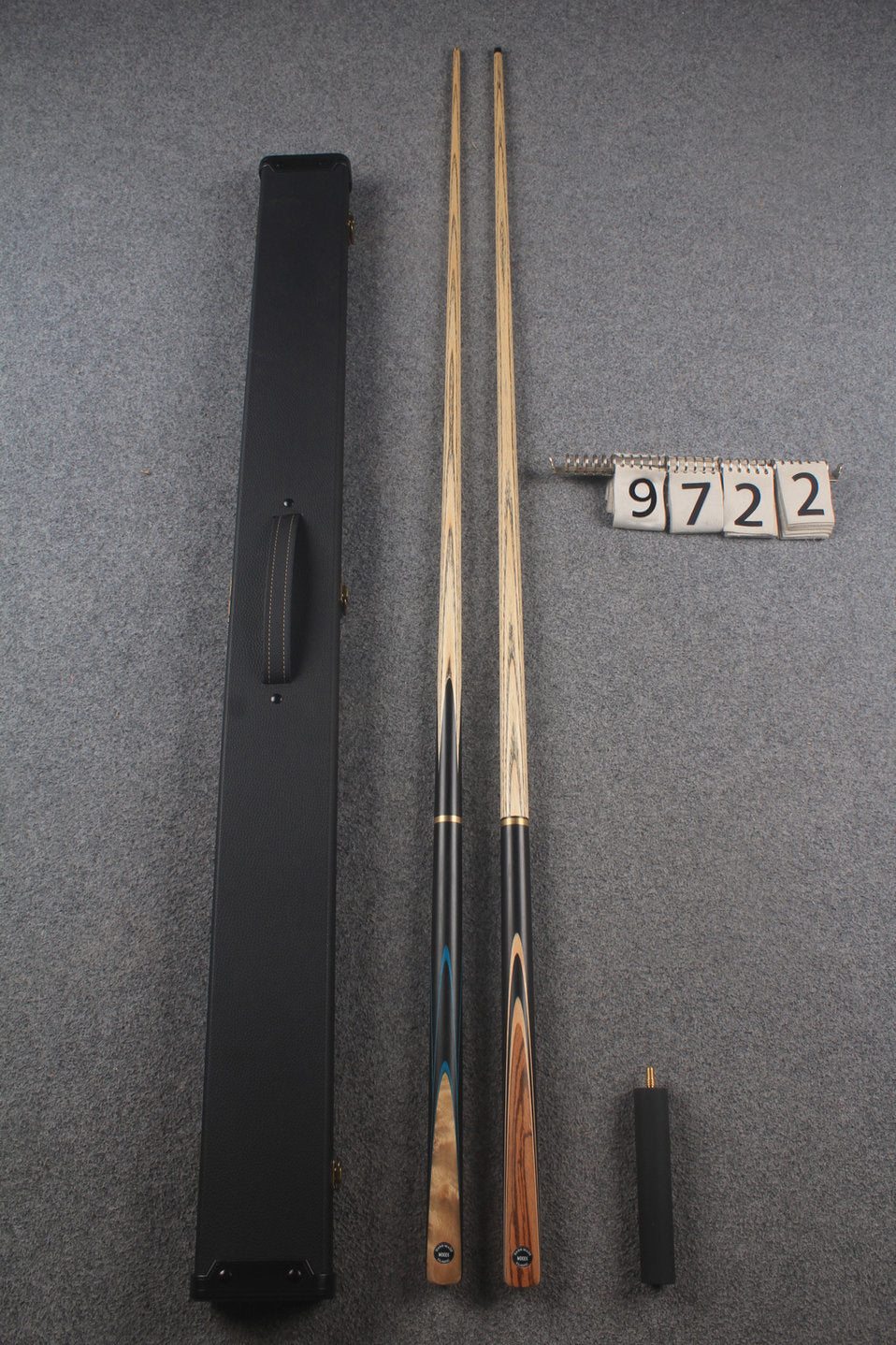 3/4 ASH english pool cue + break cue + case # 9722