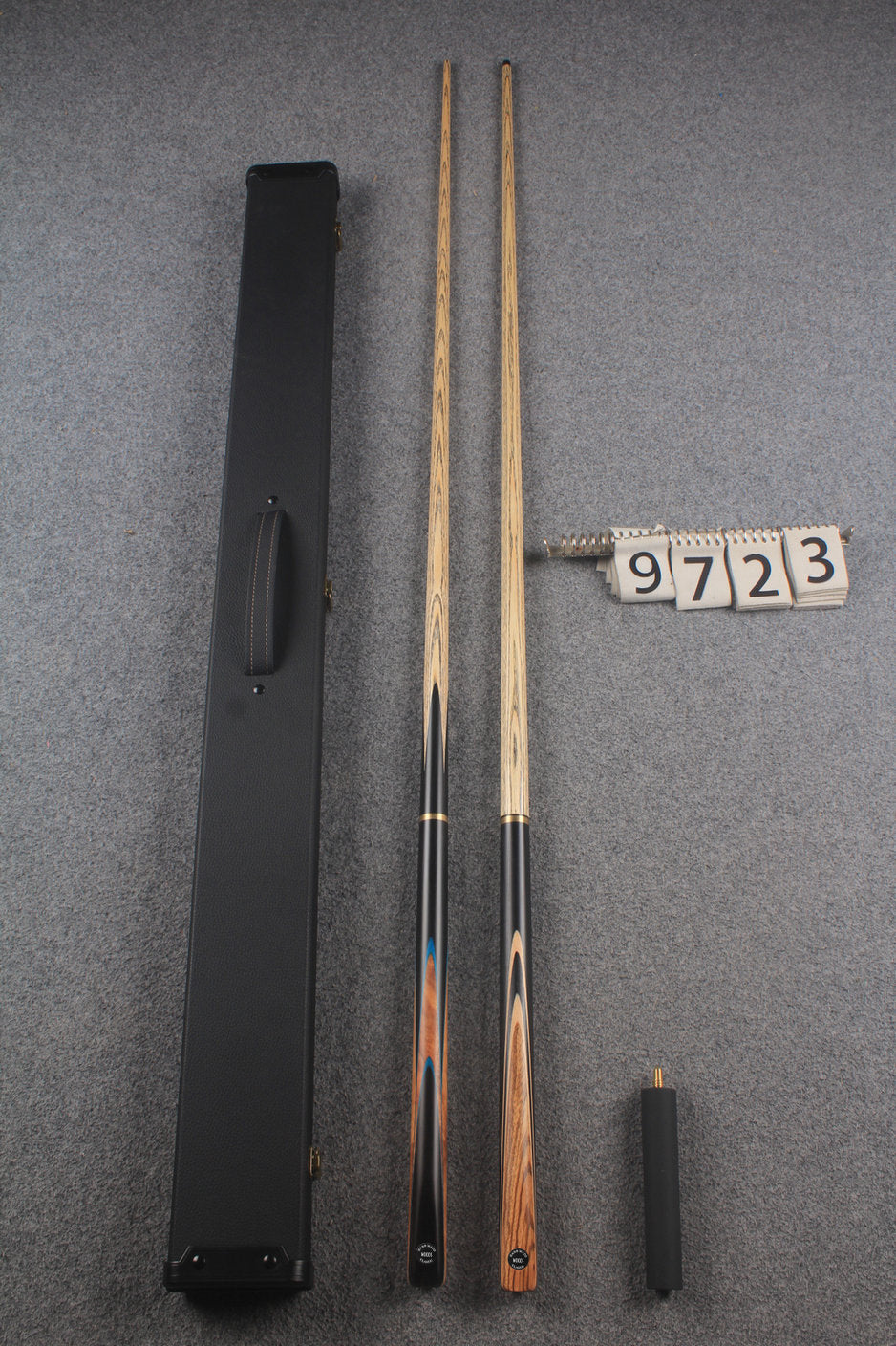 3/4 ASH english pool cue + break cue + case # 9723