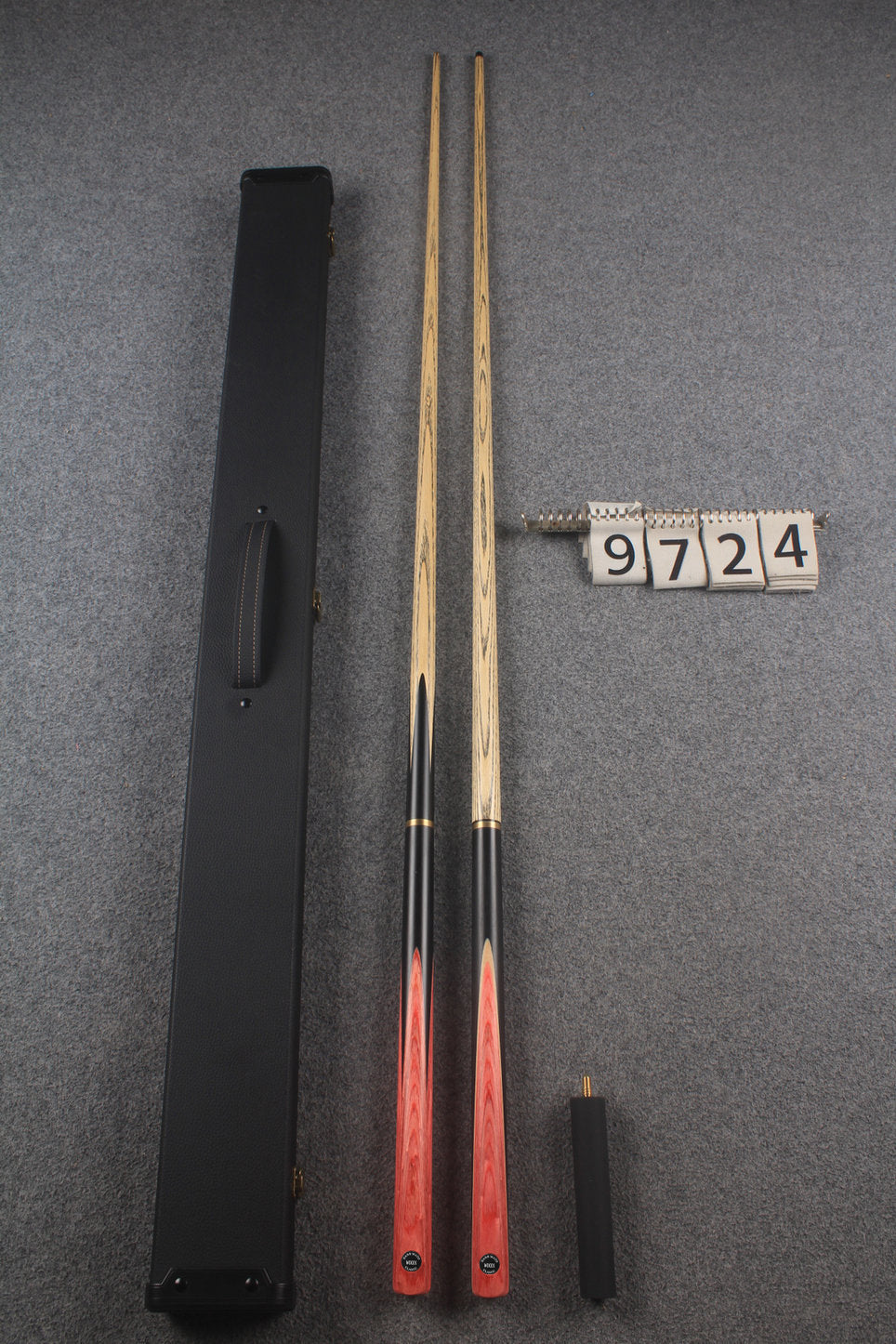3/4 ASH english pool cue + break cue + case # 9724