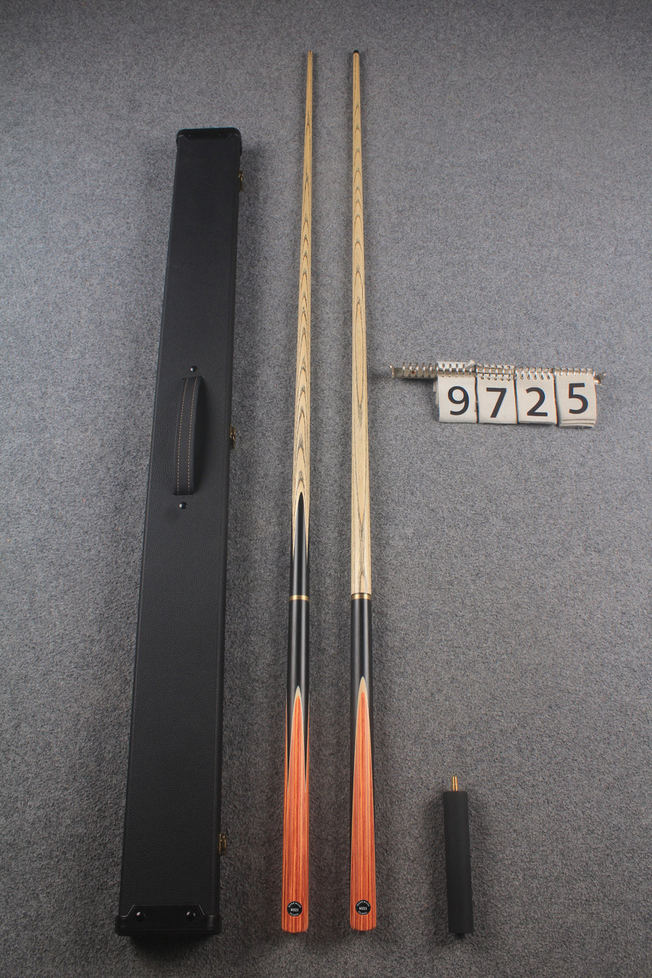 3/4 ASH english pool cue + break cue + case # 9725