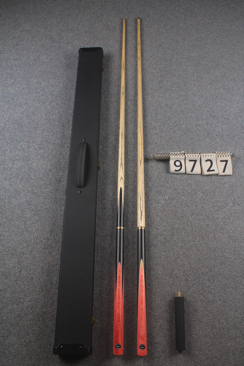 3/4 ASH english pool cue + break cue + case # 9727
