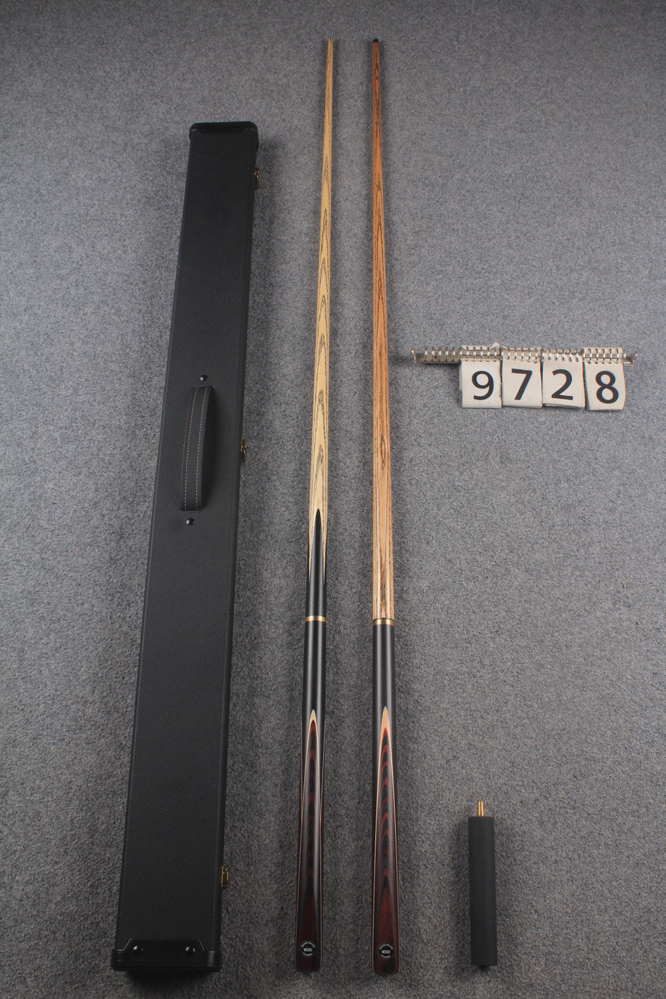 3/4 ASH english pool cue + break cue + case # 9728