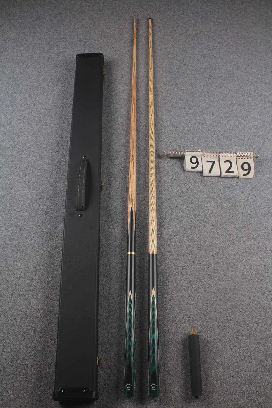 3/4 ASH english pool cue + break cue + case # 9729