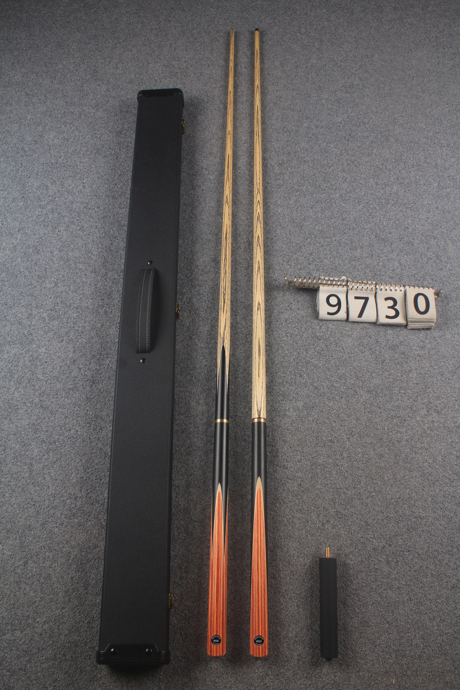 3/4 ASH english pool cue + break cue + case # 9730