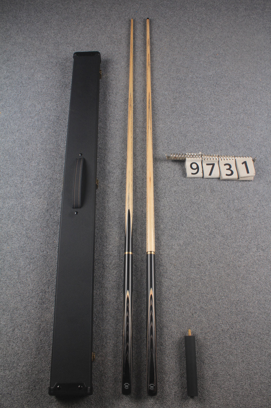 3/4 ASH english pool cue + break cue + case # 9731