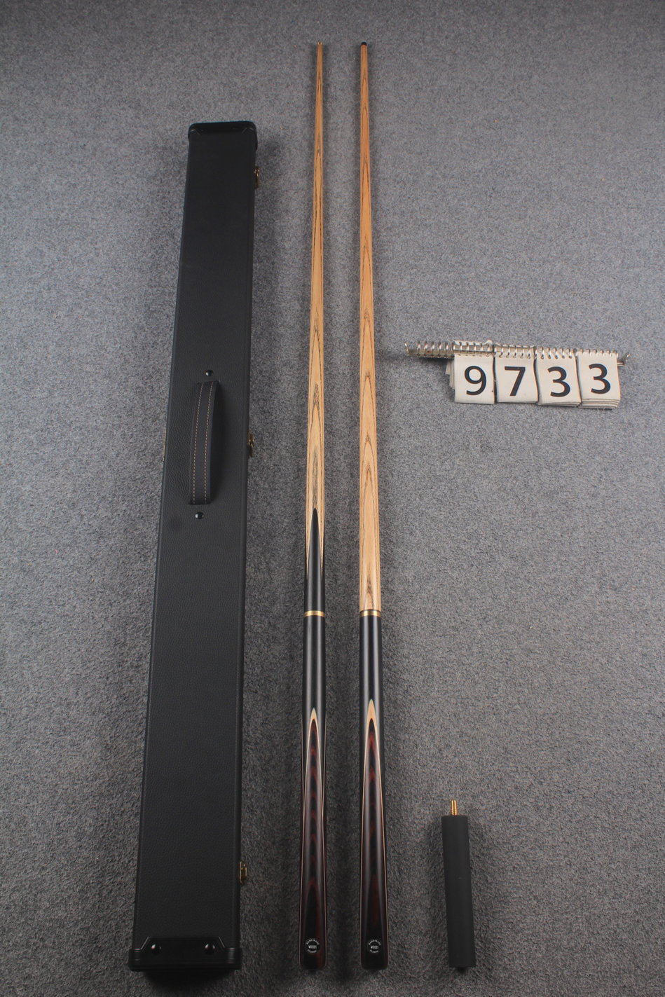 3/4 ASH english pool cue + break cue + case # 9733