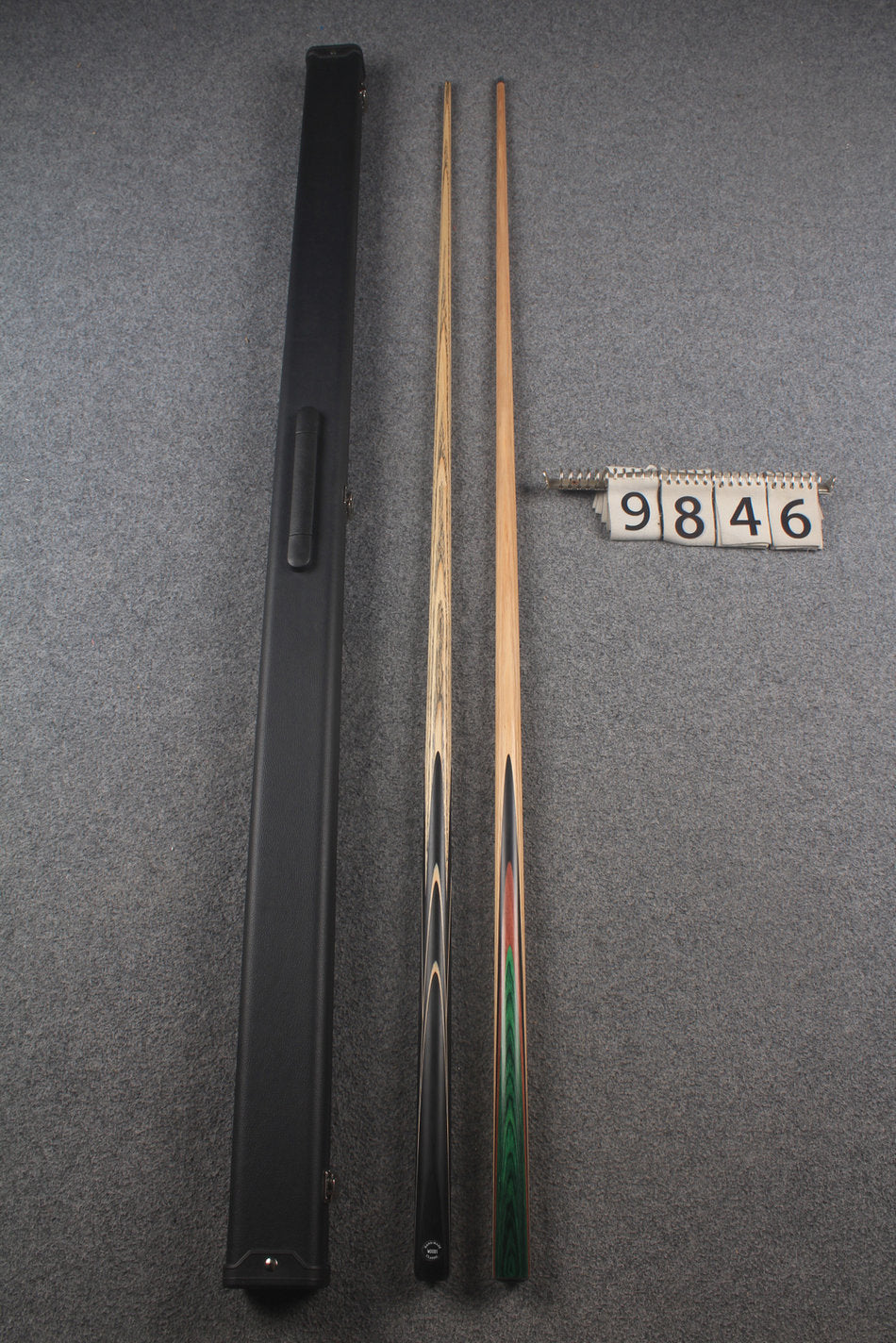 1 piece ASH english pool cue + break cue + case # 9846