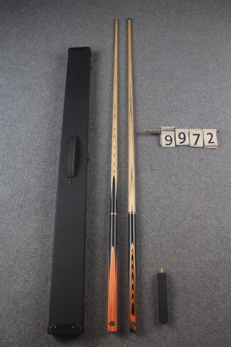 3/4 ASH english pool cue + break cue + case # 9972 WOODS CUES