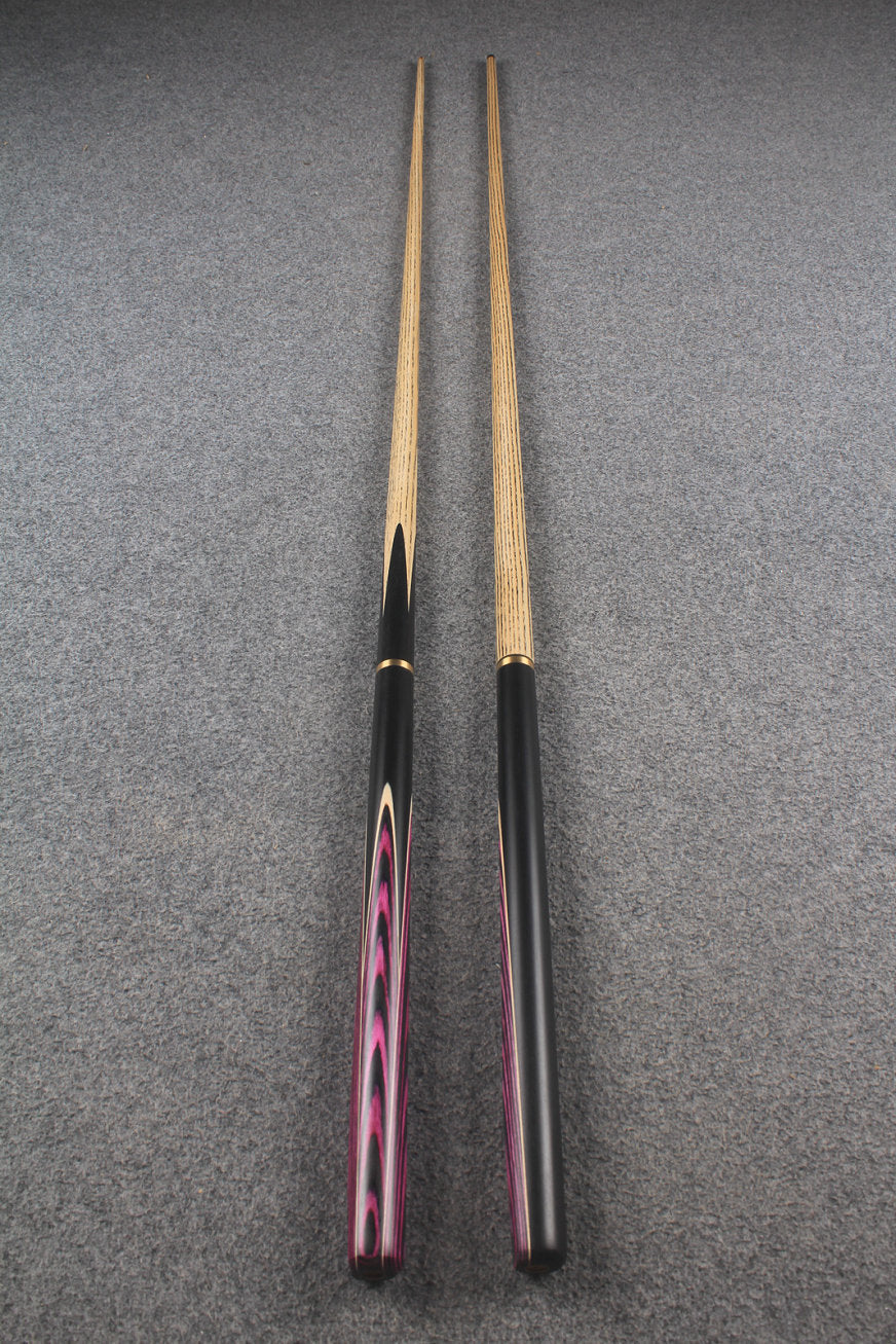 3/4 ASH english pool cue + break cue + case # 9973 WOODS CUES