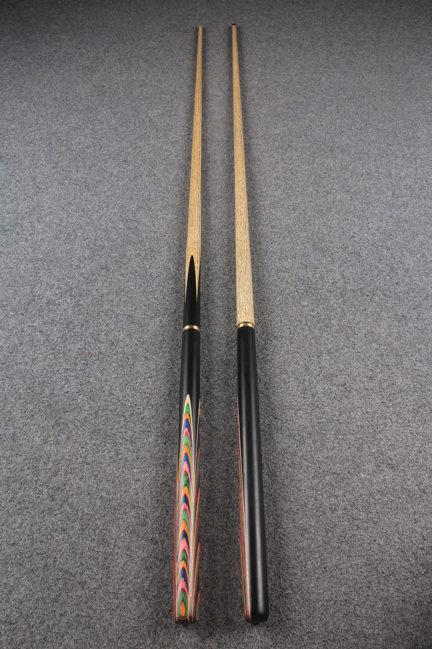 3/4 ASH english pool cue + break cue + case # 9974 WOODS CUES
