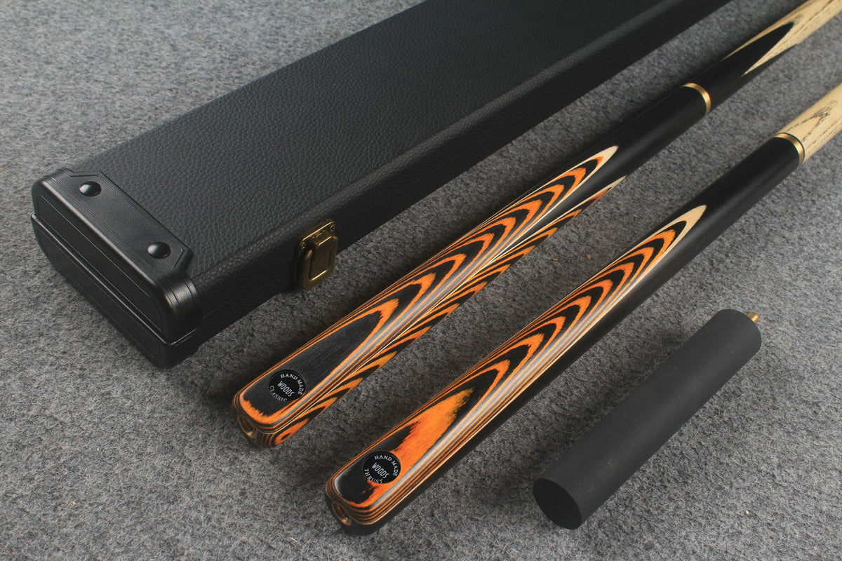 3/4 ASH english pool cue + break cue + case # 9975 WOODS CUES