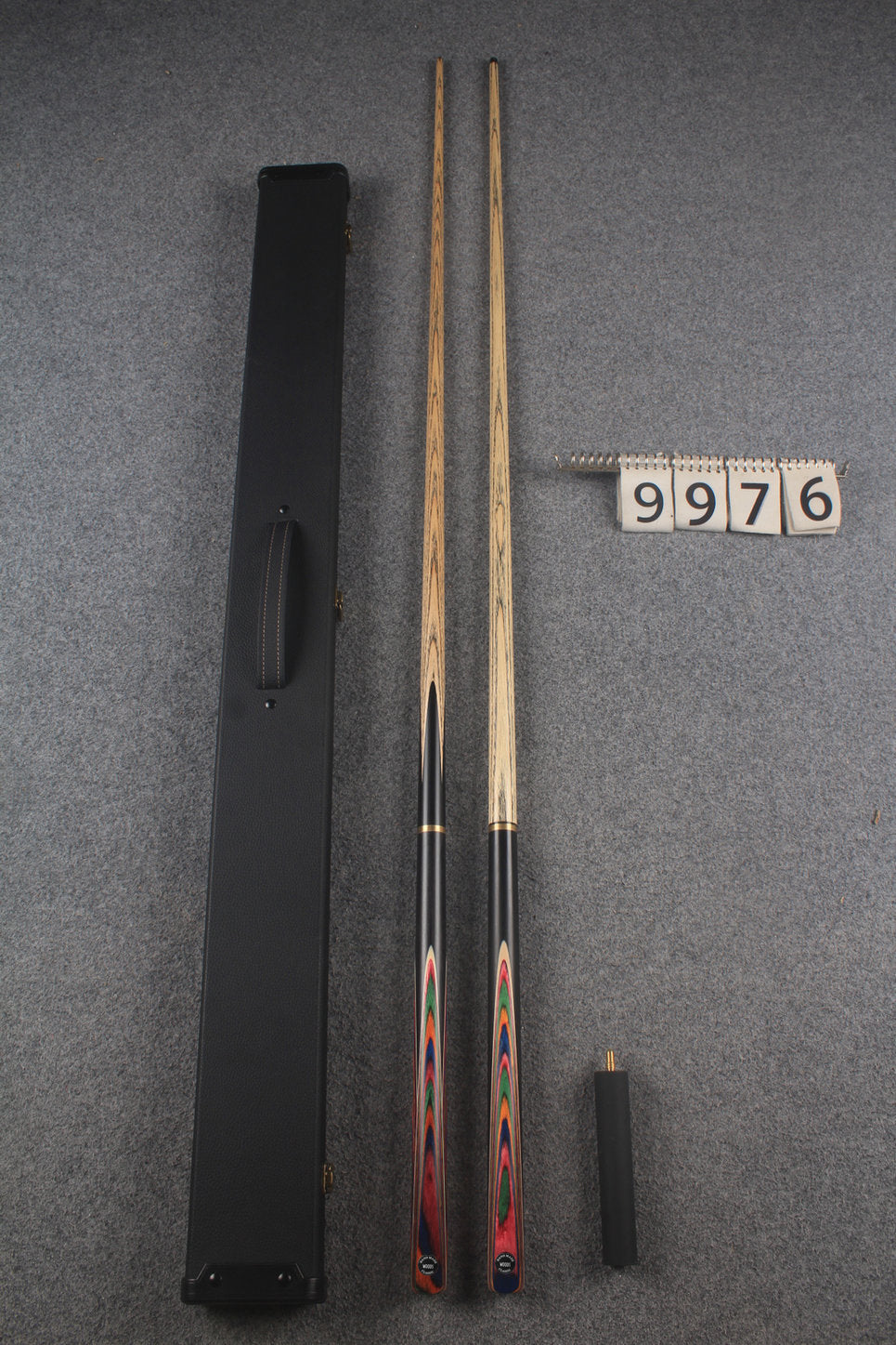 3/4 ASH english pool cue + break cue + case # 9976 WOODS CUES
