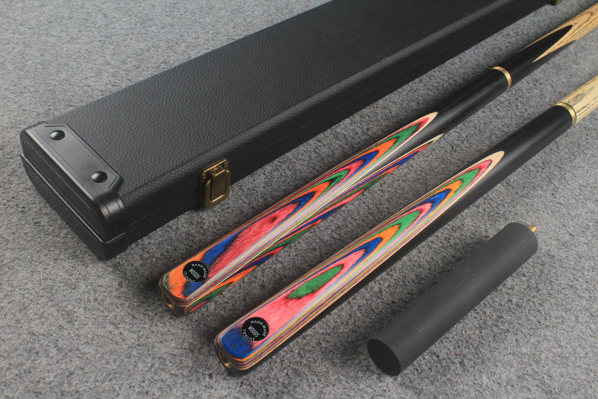 3/4 ASH english pool cue + break cue + case # 9976 WOODS CUES