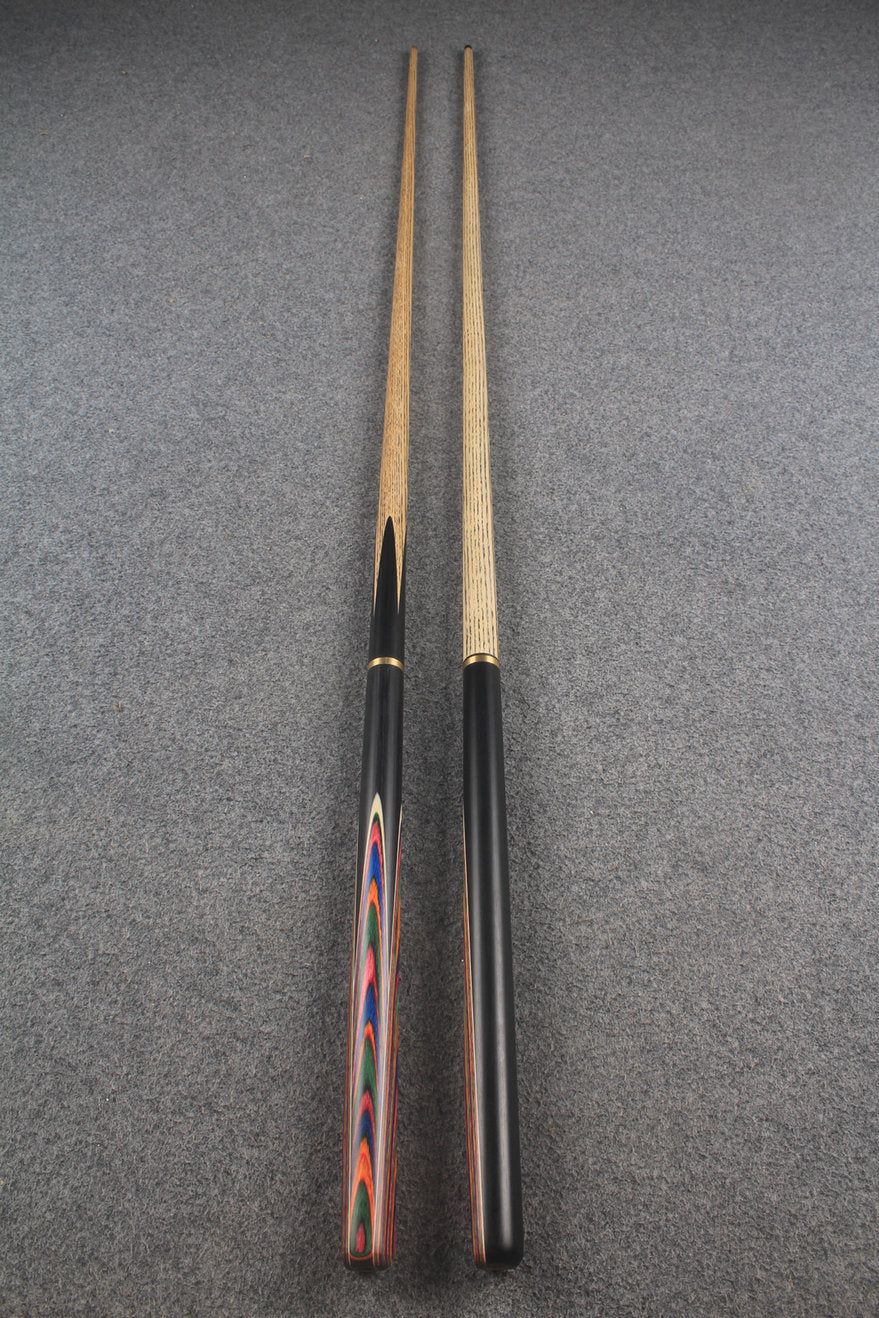 3/4 ASH english pool cue + break cue + case # 9976 WOODS CUES