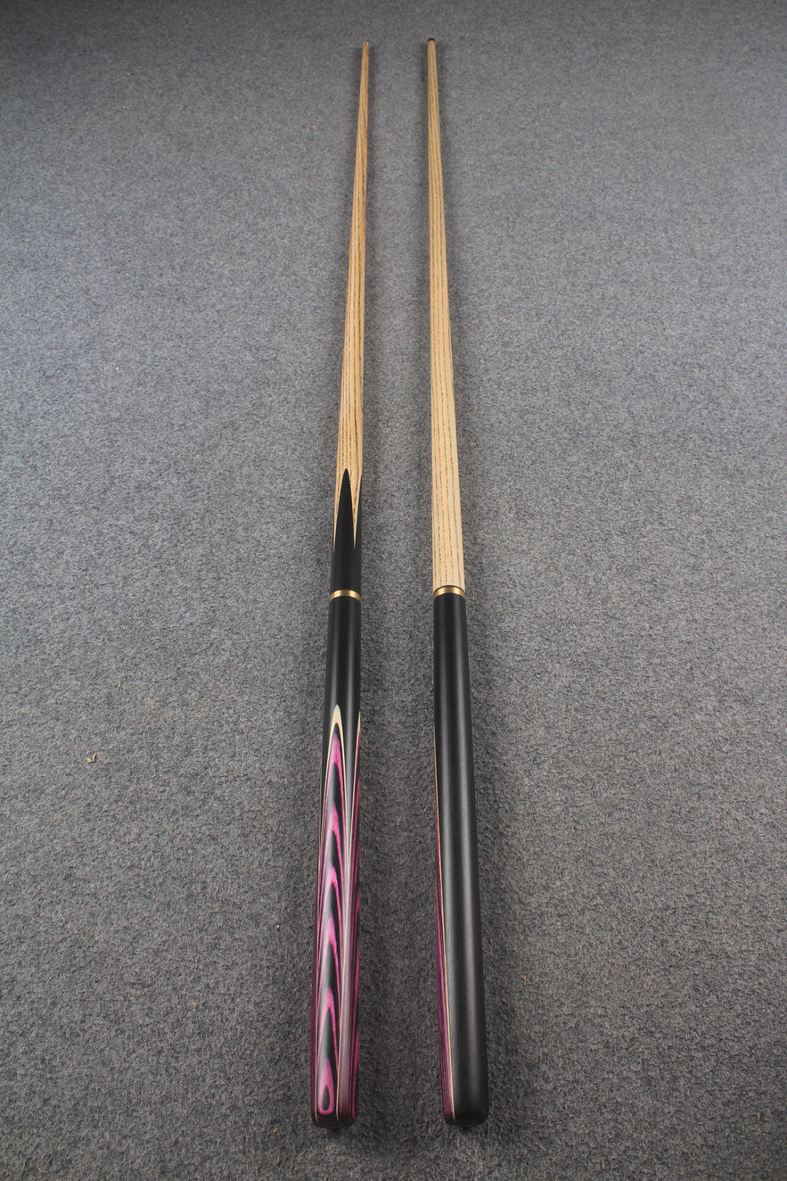 3/4 ASH english pool cue + break cue + case # 9980 WOODS CUES