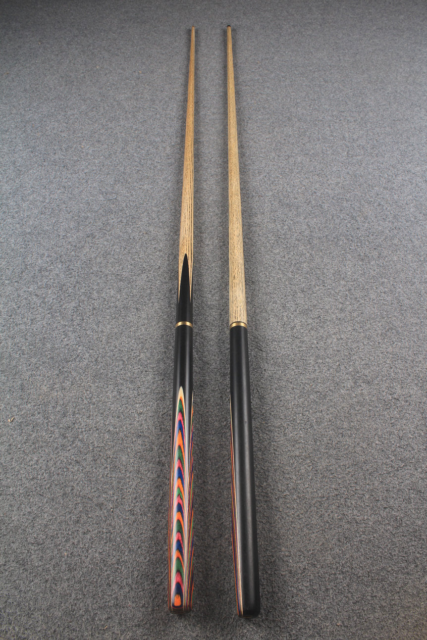 3/4 ASH english pool cue + break cue + case # 9981 WOODS CUES