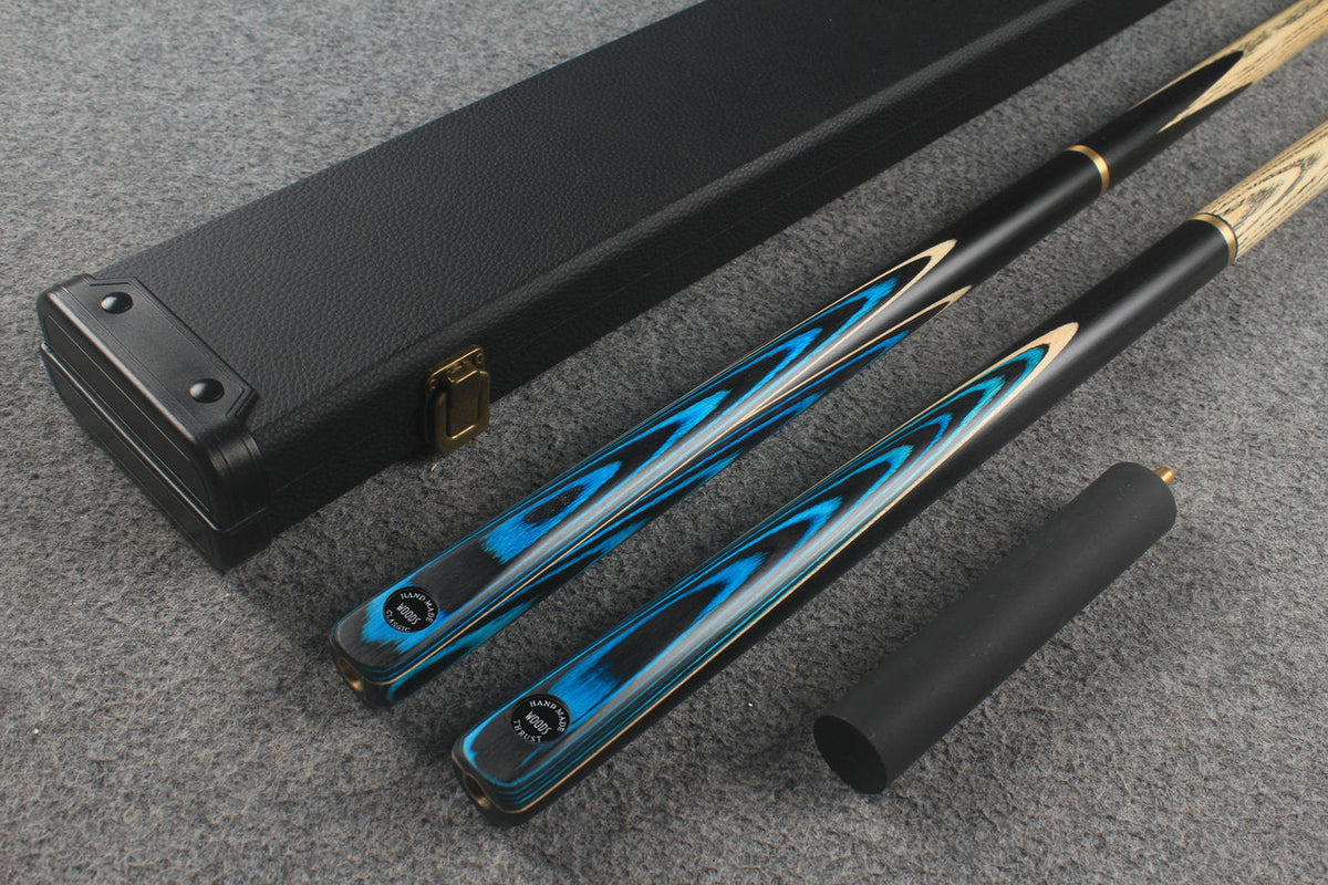 3/4 ASH english pool cue + break cue + case # 9982 WOODS CUES