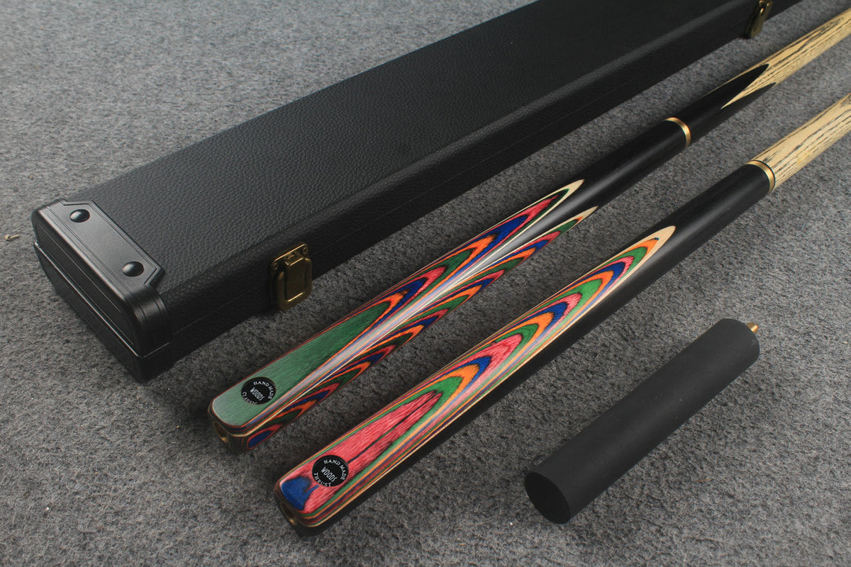 3/4 ASH english pool cue + break cue + case # 9983 WOODS CUES