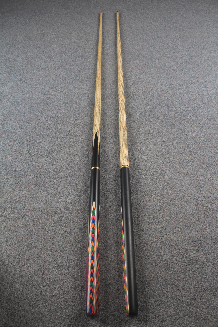 3/4 ASH english pool cue + break cue + case # 9983 WOODS CUES