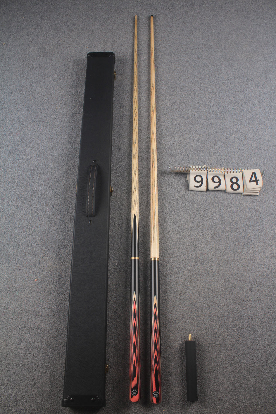 3/4 ASH english pool cue + break cue + case # 9984 WOODS CUES