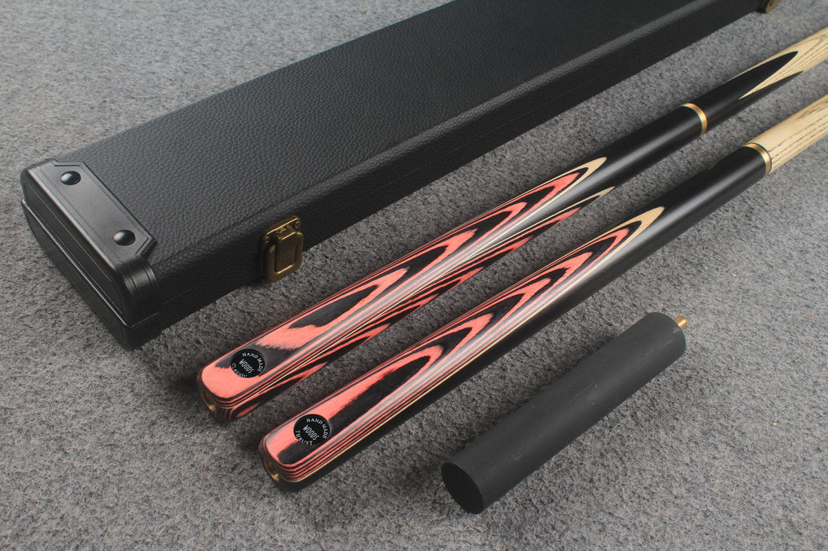 3/4 ASH english pool cue + break cue + case # 9984 WOODS CUES