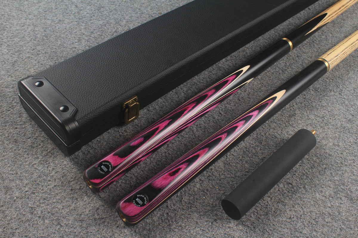 3/4 ASH english pool cue + break cue + case # 9985 WOODS CUES