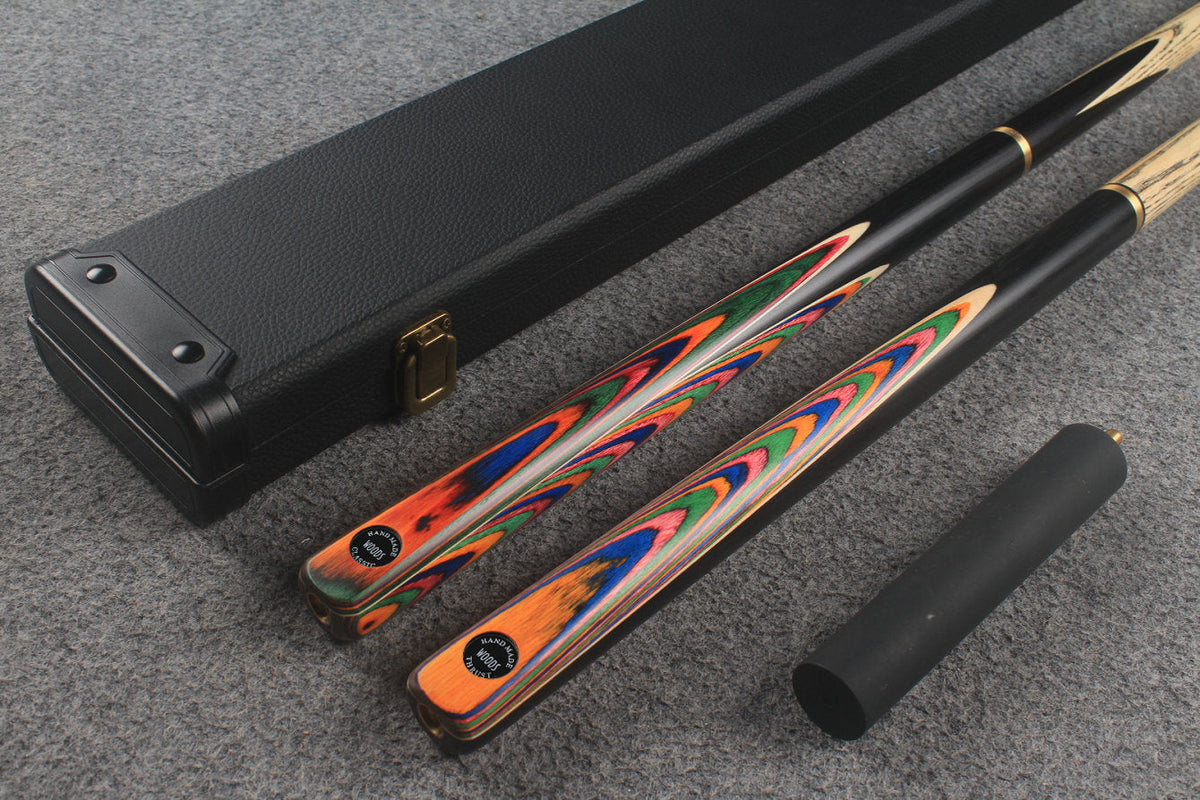 3/4 ASH english pool cue + break cue + case # 9986 WOODS CUES