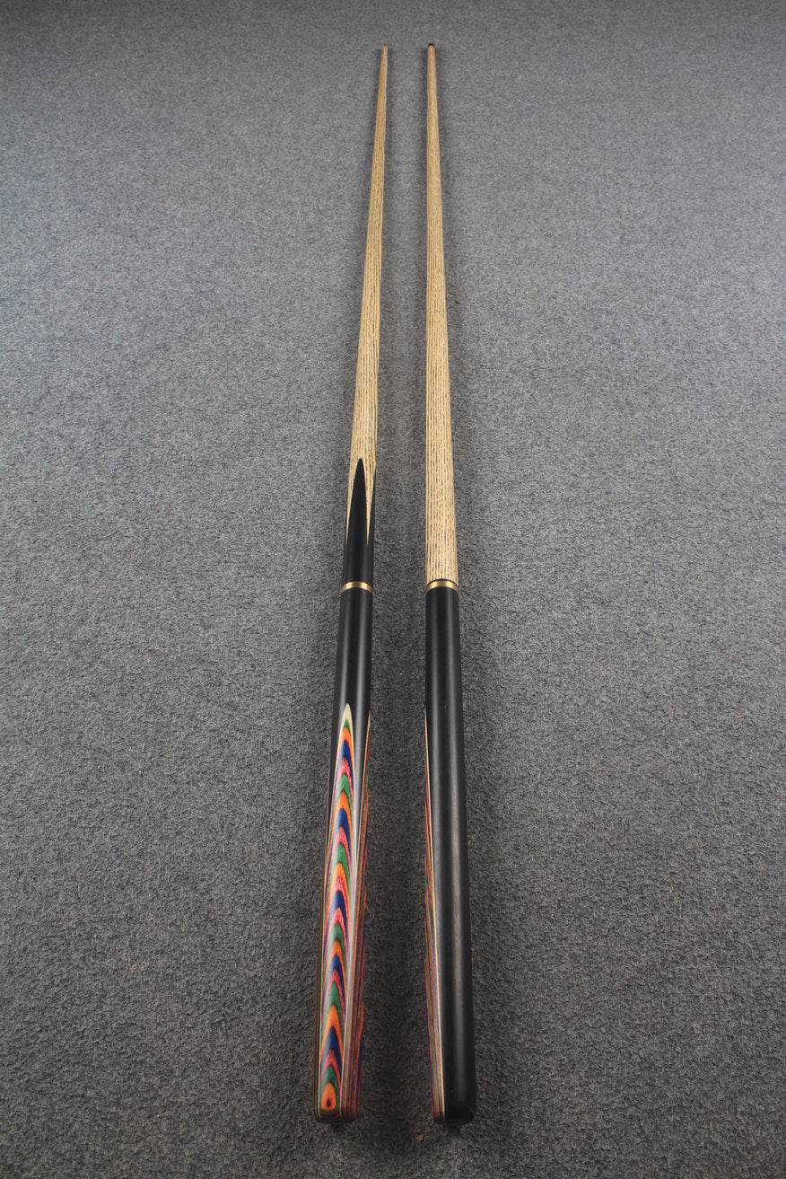 3/4 ASH english pool cue + break cue + case # 9986 WOODS CUES